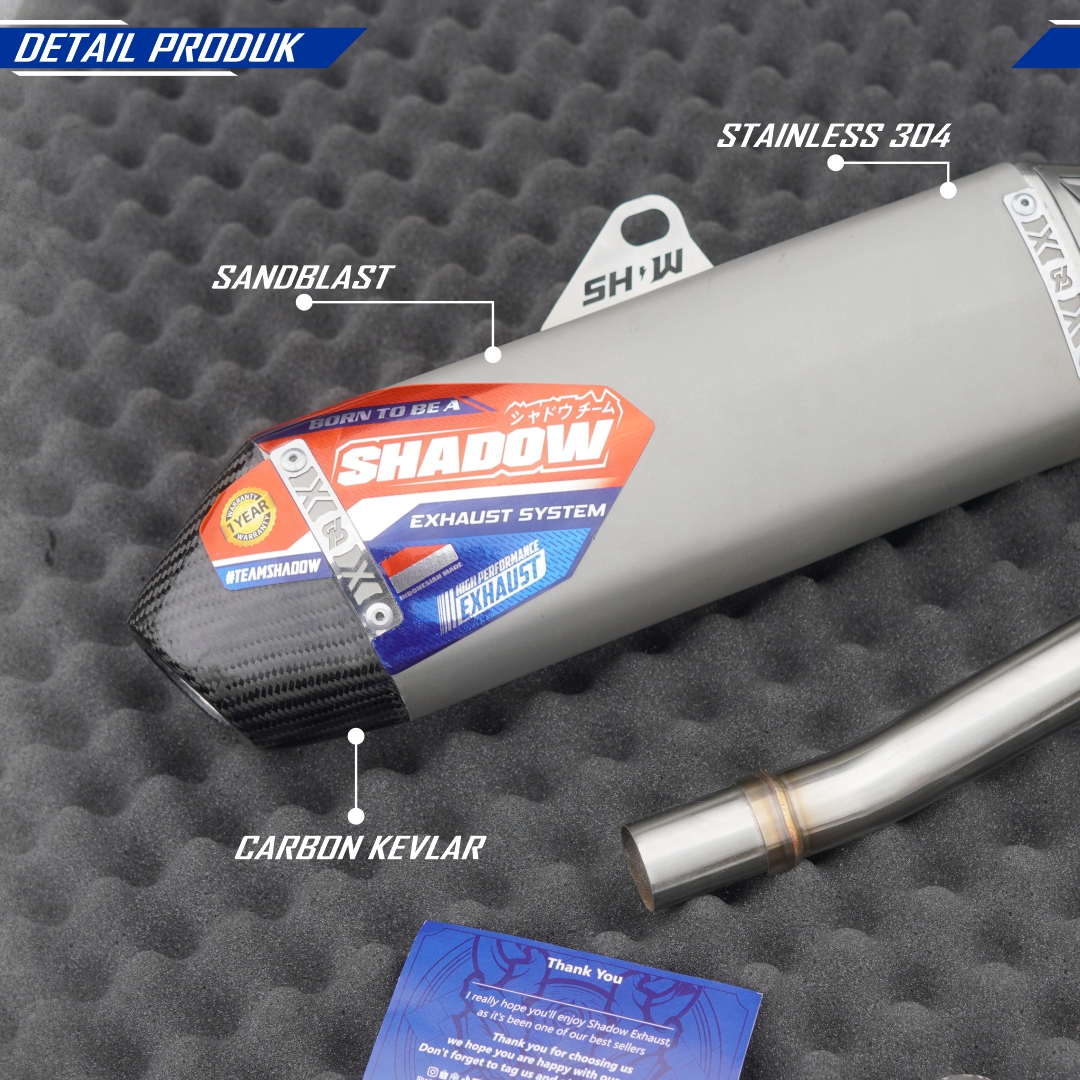 KNALPOT POSEIDON SANDBLAST KLX150 CRF150 WR155 SHADOW EXHAUST SYSTEM