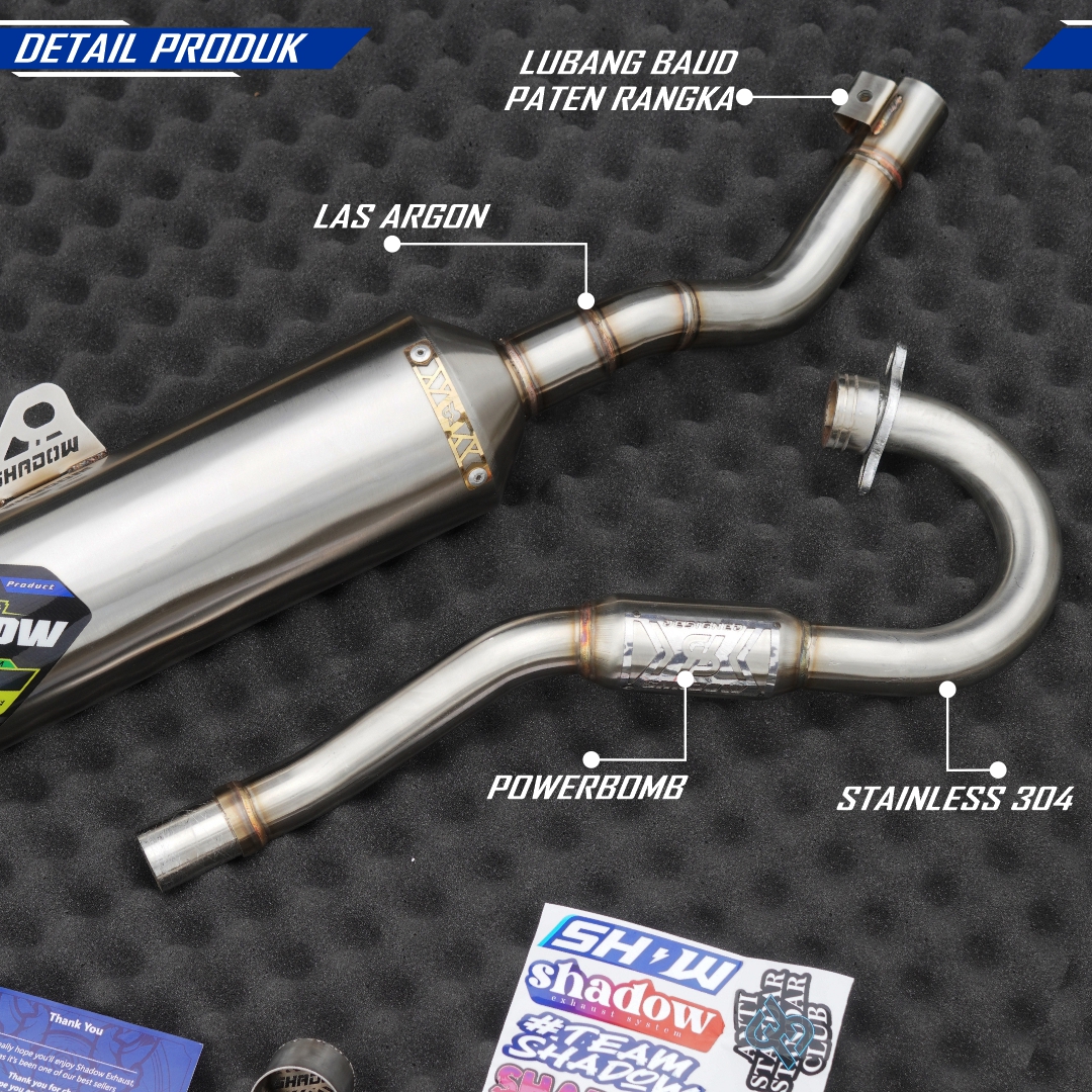 KNALPOT ROCKS V2 KLX150 CRF150 WR155 SHADOW EXHAUST SYSTEM