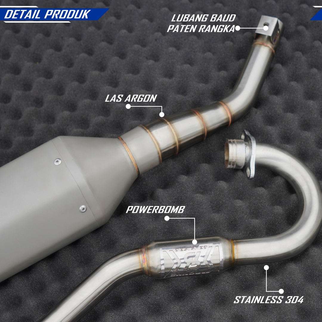 KNALPOT KATEMI SANDBLAST KLX150 CRF150 WR155 SHADOW EXHAUST SYSTEM