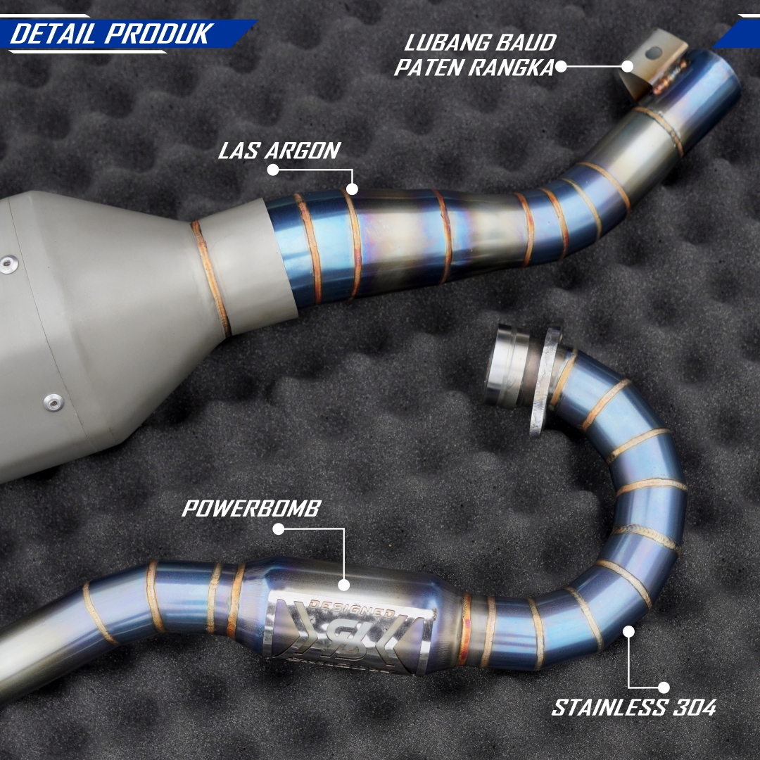 KNALPOT KATEMI SANDBLAST ALA TITANIUM KLX150 CRF150 WR155 SHADOW EXHAUST SYSTEM