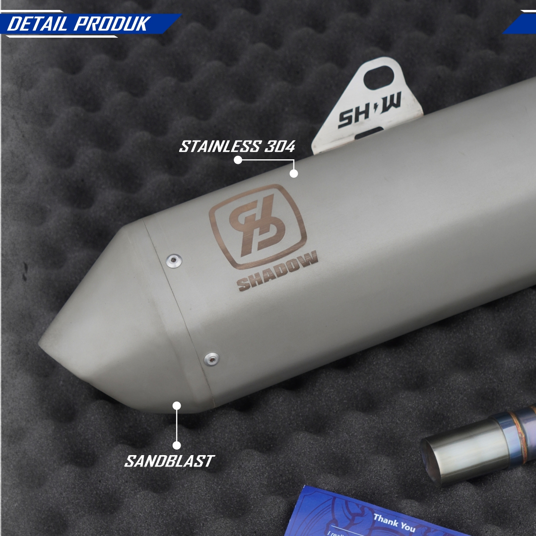 KNALPOT KATEMI SANDBLAST ALA TITANIUM KLX150 CRF150 WR155 SHADOW EXHAUST SYSTEM