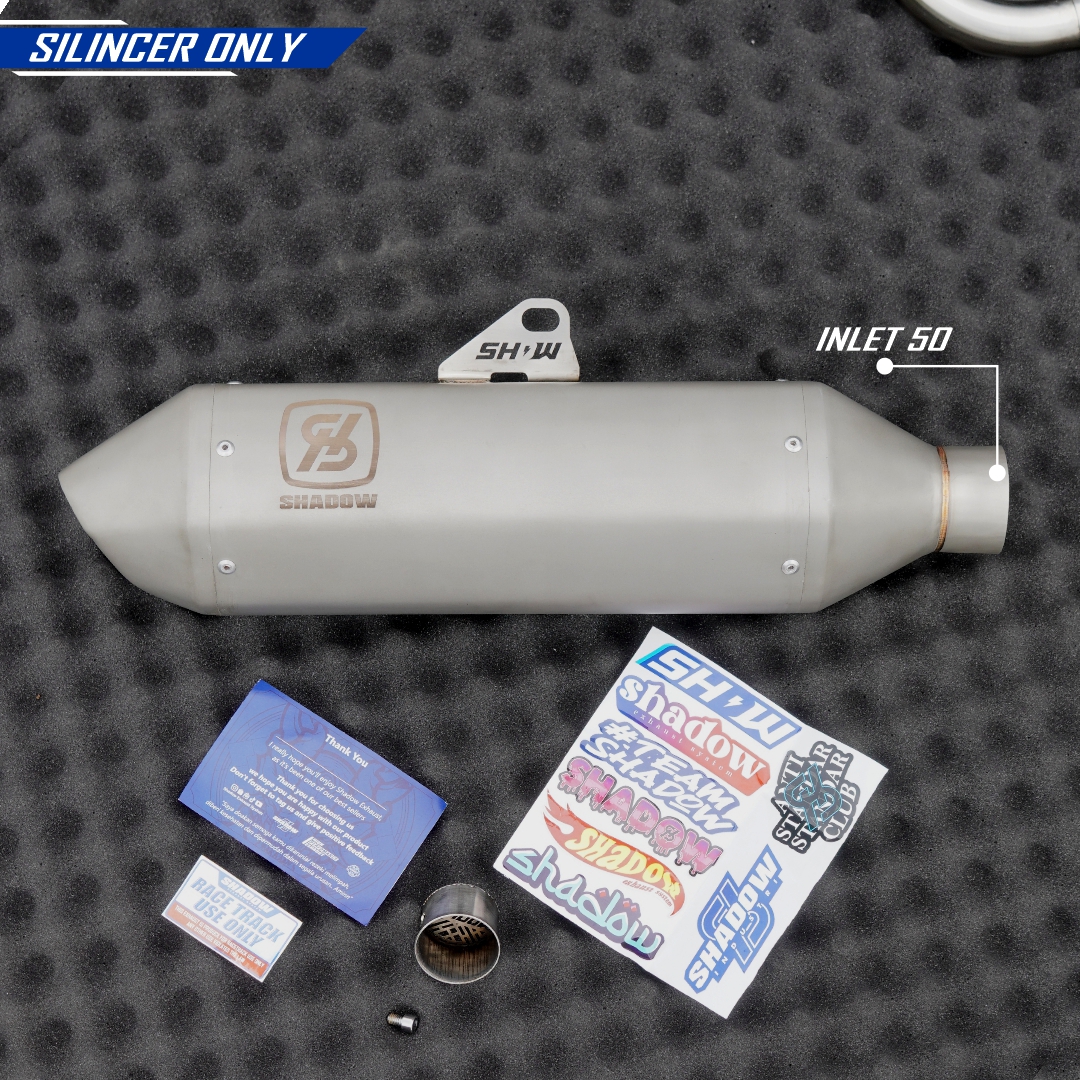 KNALPOT KATEMI SANDBLAST ALA TITANIUM KLX150 CRF150 WR155 SHADOW EXHAUST SYSTEM