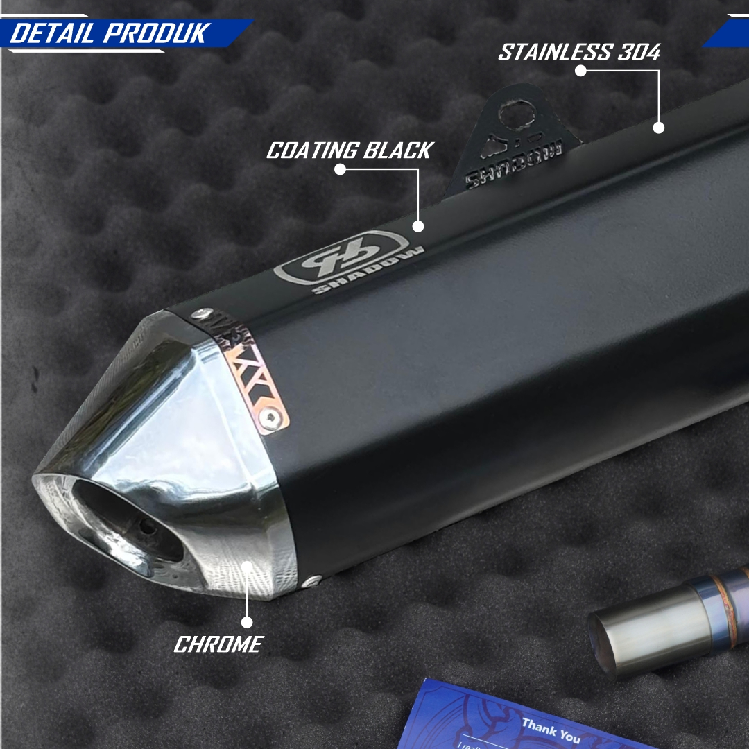 KNALPOT KATEMI BLACK KLX150 CRF150 WR155 SHADOW EXHAUST SYSTEM